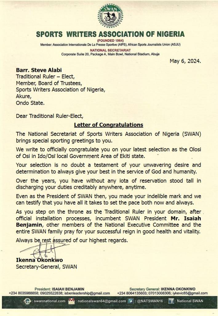 letter of congratulation